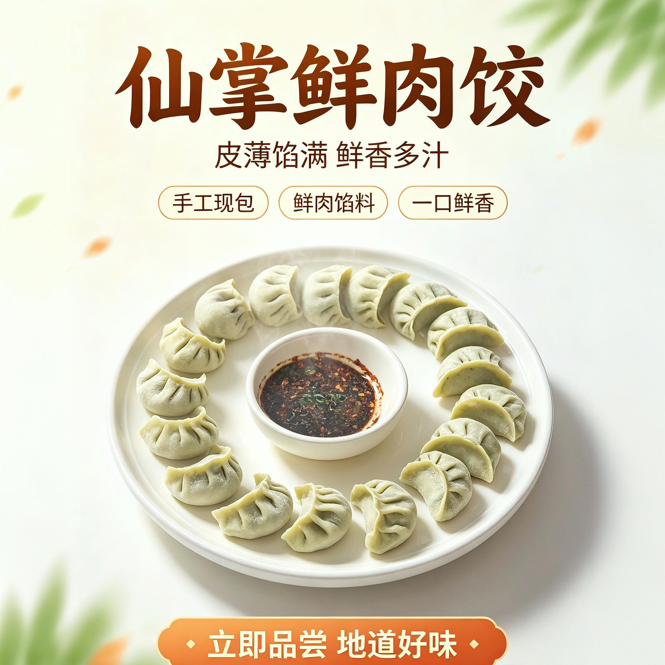 仙掌鲜肉饺